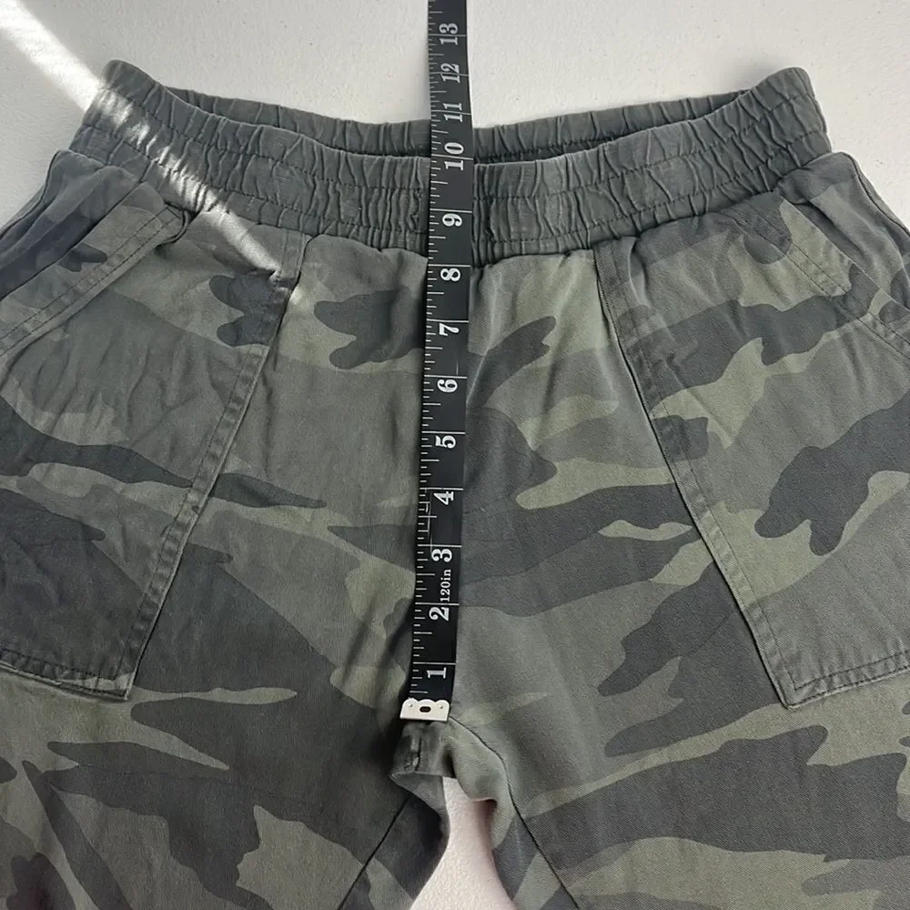 Splendid Lakeside Camo Joggers Army Green High Rise Pull-On Straight Leg Pants S - Picture 10 of 13